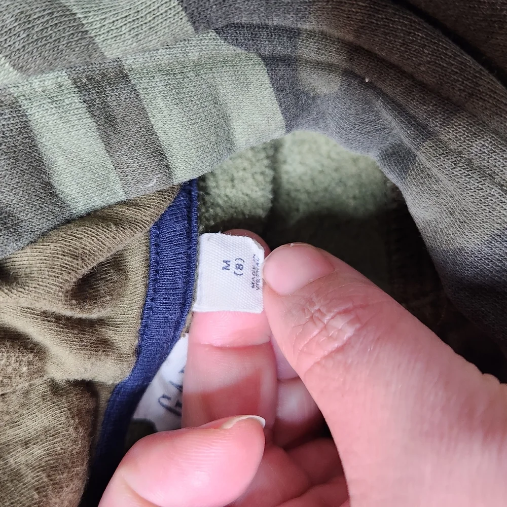 Gap Green Camo Arch Logo Hoodie